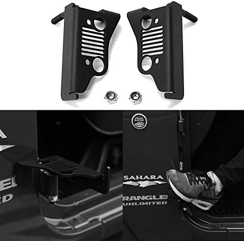 Micephon Front Foot Pegs Foot Pedals for Jeep Wrangler TJ 1997-2007, Heavy Duty Steel, 2 Pack