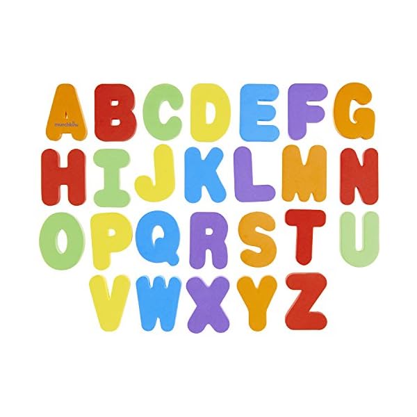 Munchkin-Learn-Bath-Toy-36-Bath-Foam-Letters-and-Numbers-Letters-A-Z-Numbers-0-9 Munchkin Learn Baby Bath Foam Letters & Numbers, Mess-Free Baby Bath Toys & Shower Toys, Sticks on Tiles & Porcelain…