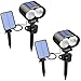Mpow Solar Spotlight, 2-in-1 Outdoor Landscape Light Security Spotlight Wall light with 2 Solar Panel for Patio, Lawn, Garden, Deck,Yard, Pathway (2 Pack)