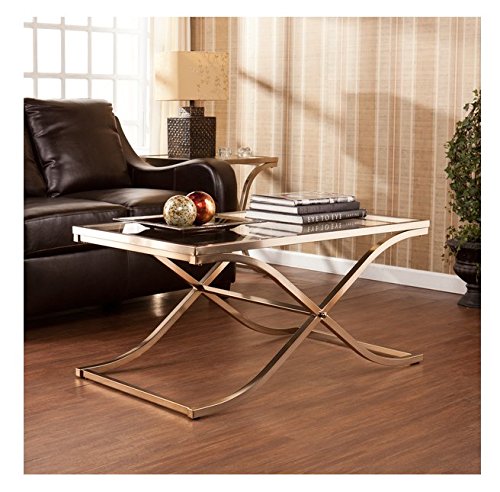 Upton Home Ambrosia Champagne Contemporary Brass Cocktail/ Coffee Table