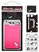Gecko Travel Tech Pink Phone Wallet Stick on - Card Holder for iPhone - Pink Card Holder for Women - PINK WHITE