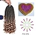 3S Wavy Ends Box Braids Crochet Braiding Hair Extensions Ombre Brown Synthetic Goddess Box Braids With Free Curly End Crochet Braids For Woman Girls 22strands/pack (18inch,T27)