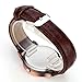 Top Plaza Unisex Roman Numerals World Map Watch Antique Bronze Case Brown PU Leather Band Quartz Watch