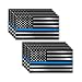 10 Pack of Thin Blue Line Police Officer BLM American Flag Vinyl Decal Sticker Car Truck 3