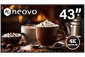 AG Neovo DS4351U 43'' Commercial Digital Signage Display for Business, All-in-one, 4K UHD, 500 nits, HDMI, USB, LAN, WiFi, 3-Year Waranty, 24/7 Operation, Portrait and Landscape