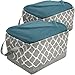 Sorbus Storage Basket Bin Set, Collapsible Rectangular Fabric Storage Organizer Basket with Drawstring Closure & Carry Handles for Laundry, Toys, Clothes, and more, 2-Pack (Gray Pattern)