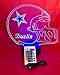 Dallas Cowboys NFL Light Up Lamp LED Personalized Free Football Light Up Light Lamp LED Table Lamp, Our Newest Feature - It's Wow, with Remote, 16 Color Options, Dimmer, Free Engraved, Great Gift
