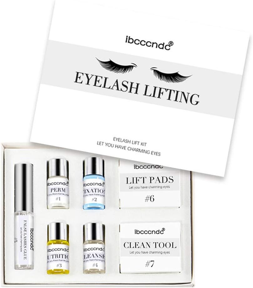 Vansee Eyelash Perm Kit, Professional Quality Lash Lift, Semi-Permanent Curling Perming Wave, Lotion & Liquid Set
