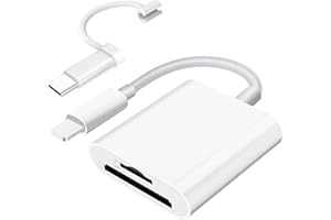 SUNTRSI SD Card Reader USB C for iPhone 15/Android/iPad/Mac,Dual Card Slot Memory Card Reader Supports SD and TF Card Digital Camera Viewer Sd Card Adapter Portable Micro Sd Card Reader Plug and Play