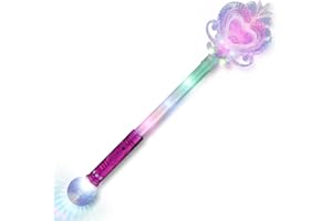 FLASHINGBLINKYLIGHTS Big Light Up Heart Princess Wand with Multicolor LED Lights
