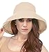 EPGU Women's Spring/Summer 100% Cotton Beach & Garden Foldable Bucket Hat, Khaki