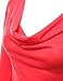 NINEXIS Women's Draped Cowl Neck Knit Blouse Top with Slit