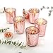 Votive Candle Holder-Set of 12 Wedding Centerpieces for Table, Mercury Glass Tealight Candle Holders Bulk for Birthday |Party |Home Decoration (Rose Gold-1)