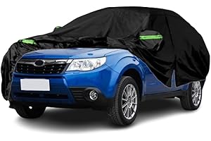 LTDNB Waterproof Car Covers Compatible with 2009-2023 Subaru Forester, All Weather Custom-fit Car Cover with Zipper Door for Rain Snowproof UV Windproof Protection
