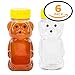 PLASTIC 8 OZ BEAR SQUEEZE HONEY BOTTLE EMPTY WITH YELLOW FLIP-TOP CAPS CASE OF 6 (6)