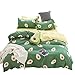 BeddingWish Cartoon Printed Green Avocado Bedding Hidden Zipper Reversible Kids Duvet Cover Sets-Twin (3Pcs)