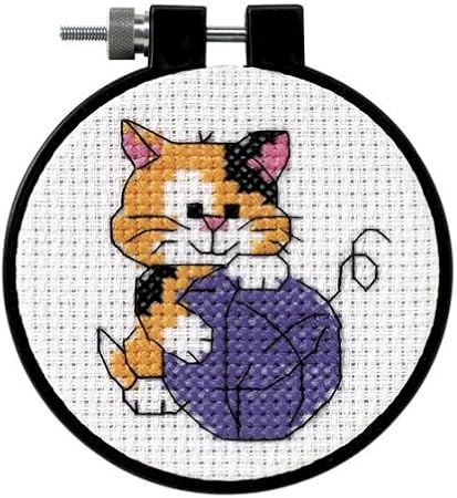 Amazon Com Dimensions Needlecrafts Counted Cross Stitch Cute Kitty