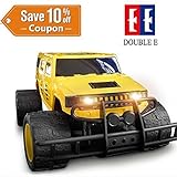 DOUBLE E 1:12 Giant Wheel RC Truck 2.4Ghz Radio,Rechargeable Battery Remote Control Car,Yellow
