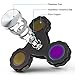 SPARIN 2017 Fidget Spinner Toy, EDC Focus Hand Spinner Toy Spins 4-6 Minutes with Hybrid Ceramic Bearing Ultra Durable, Made for Stress Reduce - Black with Rainbow Sides