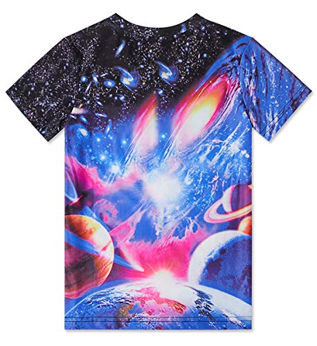 RAISEVERN T-Shirt 3D Stampata per Bambini o Ragazzi 6-16 Anni T-Shirt Bambini Grandi per Bambini