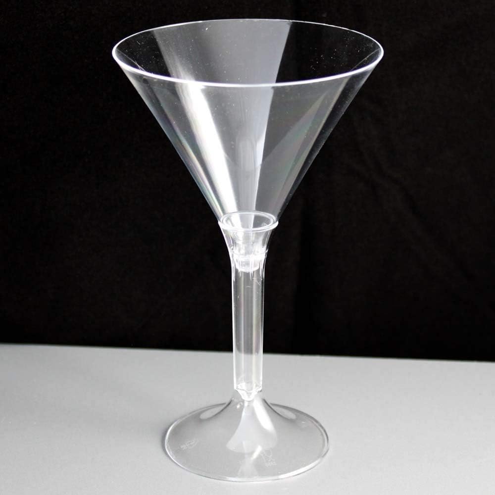 Large 2 Piece Plastic Martini Glass Pack of 20 Amazon.co.uk Kitchen
