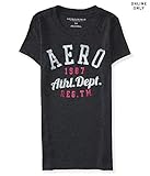Aeropostale Women's Aero Athletic 1987 Graphic T Shirt Xl Black