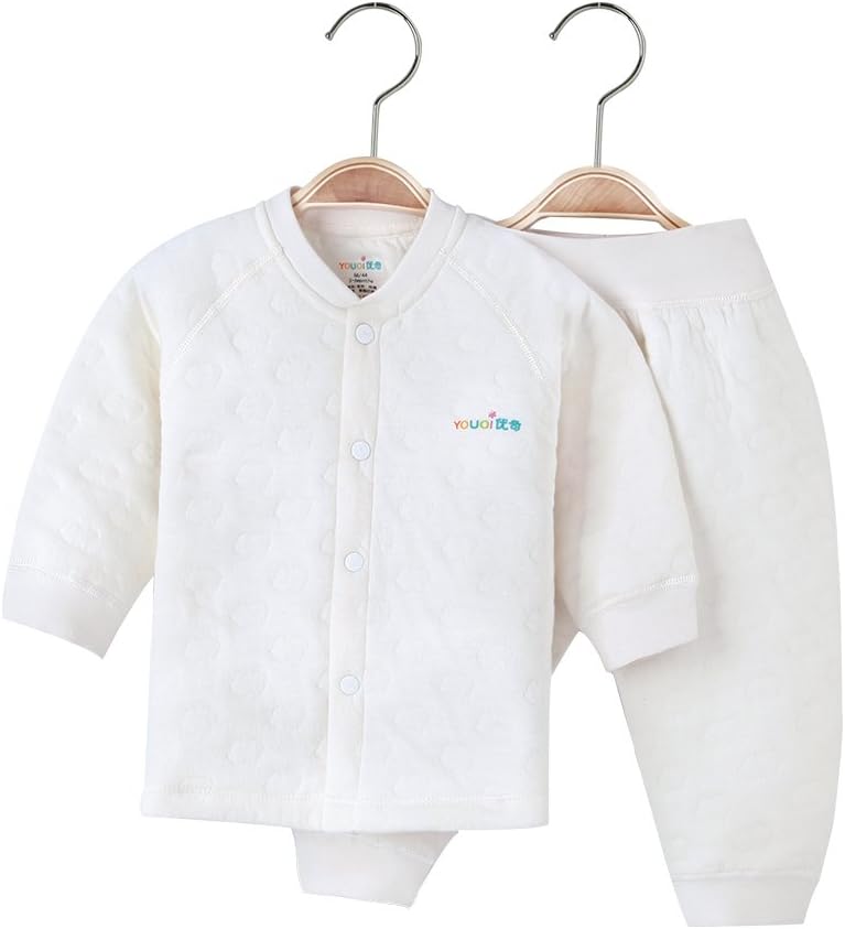 Baby Girl Clothes Winter Boys Clothing Set Toddler Infant Pajamas Suit Spring (18-24 Months, White)