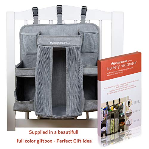 Hanging Diaper Caddy Organizer for Changing Table, Crib Stain