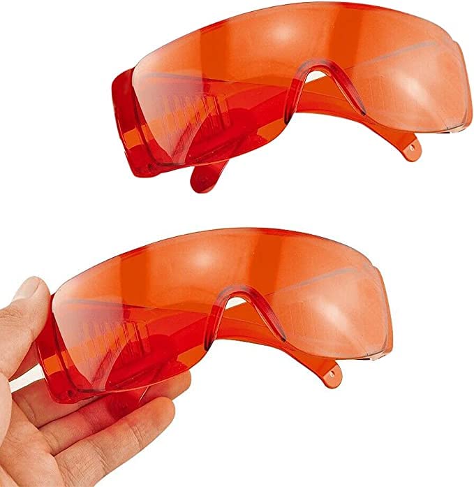 Calla Scorpio 2PCS Red Eye Protection Glasses Teeth Whitening Goggle Glasses