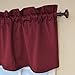 Eclipse Canova Blackout Thermaback Window Valance Curtains for Kitchen or Bathroom, 42