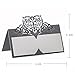 60pcs Table Name Place Cards Personalised Reception Decoration with Silver-Grey Lace Pattern Cardstock for Wedding Favors,Party
