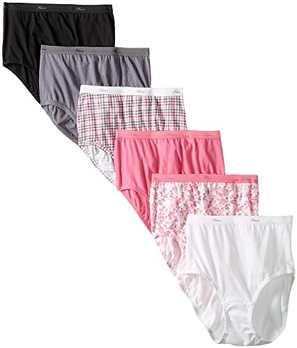 Hanes Women's 6 Pack Core Cotton Brief Panty-Neutrals (Various Colors, Size 6)
