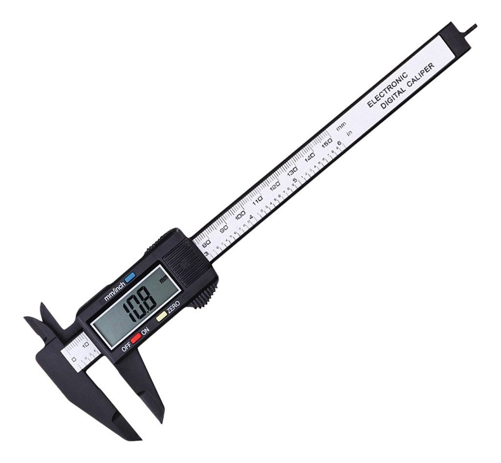 150mm 6inch Plastic Digital Caliper LCD Digital Electronic Ruler Carbon Fiber Vernier Caliper Gauge Micrometer Measuring Tool