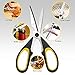 Zestkit Heavy Duty Kitchen Shears and Multi-Purpose Utility Stainless Steel Kitchen Scissors (SMOOTH CUTTING TECHNOLOGY) for Chicken, Poultry, Fish, Vegetables, Herbs and BBQ's (Black, Yellow)