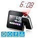 GEARONIC TM Projection Digital Weather Black LED Alarm Clock Snooze Color Display w/ LED Backlight