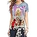 Trendy Printing Powerful Laser Cat T-shirt Short Sleeve Summer Couple Shirts , (L=US M)