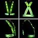 TAGVO LED Reflective Safety Vest with Storage Bag, USB Charging LED Reflective Vest, Night Light up Vest, Adjustable Elastic Running Gear Reflector Straps for Sports Outdoor Cycling Walking Working