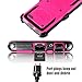Case Compatible with LG Stylo 3/LG Stylus 3/LG Stylo 3 Plus 2017, Venoro Heavy Duty Shockproof Protection Case Cover with Swivel Belt Clip and Kickstand for LG LS777 / MP450 / M430 (Pink)