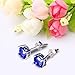 UHIBROS Sterling Silver Ear Stubs Birthstone Stud Earrings Round Cubic Zirconia Diamond September Earring Paperback Paperback
