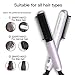 KINGDOMCARES Hair Straightener Brush, PTC Faster Heating Straightening Brush Styler At Home Purple