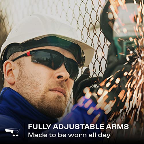 NoCry Safety Sunglasses with Green Tinted Wraparound Lenses; Tinted