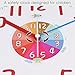 TXL Coloful Kids Wall Clock 12 Inch Silent Non Ticking Battery Operated Time Teaching Wall Clocks Analog Quartz Home Colorful Read Learn Time for Unisex Kid Room/Nursery Playroom/School(Beige)