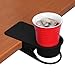 Kalolary Drinking Cup Holder Clip, Desk Bottle Cup Stand DIY Glass Clamp Storage Saucer Clip Water Coffee Mug Holder Saucer Clip Design for Home & Office, Black