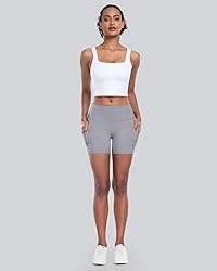 CHRLEISURE Womens Biker Yoga Shorts with