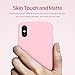 iPhone X Case, Liquid Silicone Gel Rubber Matte Shockproof Anti Scratch Minimalist Thin Ultra Slim Case Fit Soft Microfiber Lining Shock Absorbent 3D Full Protective Cover for iPhone X 10 (Pink)