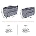VANCORE Felt Insert Purse Organizer Handbag Cosmetic Travel Bag for Women Dark grey Small