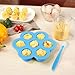 Silicone Egg Bites Molds and Steamer Rack Trivet with Heat Resistant Handles for Instant Pot Accessories 6 Qt 8 Quart Pressure Cooker, Food Storage Container, Freezer Trays - 2 Pcs with 1 Bonus Spoon