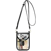Small Clear Purse for Women Stadium, Clear Crossbody Cell Phone Purse Bag for Concerts, Sporting Event