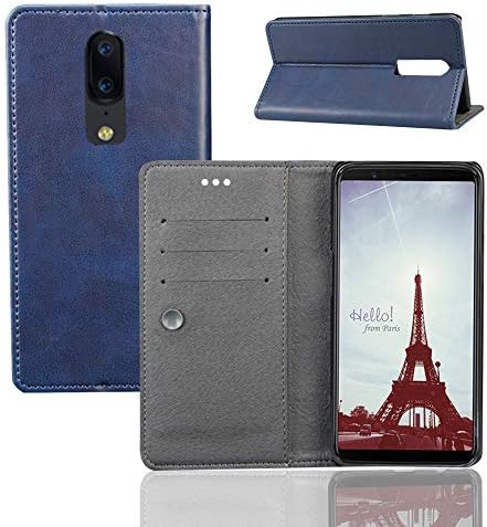 Codream OnePlus 6 Case, OnePlus 6 Replacement Folio Flip Cover Back Shell Slim Shell Compatible with OnePlus 6 (Blue)