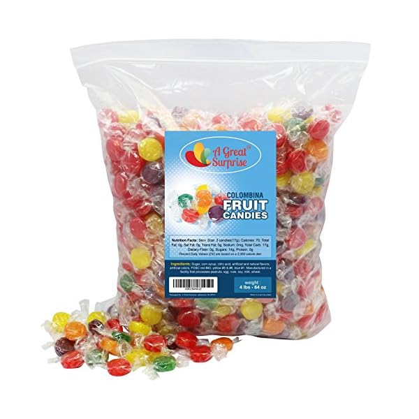 A Great Surprise Assorted Fruit Discs 4 Pound Bag Bulk Individually